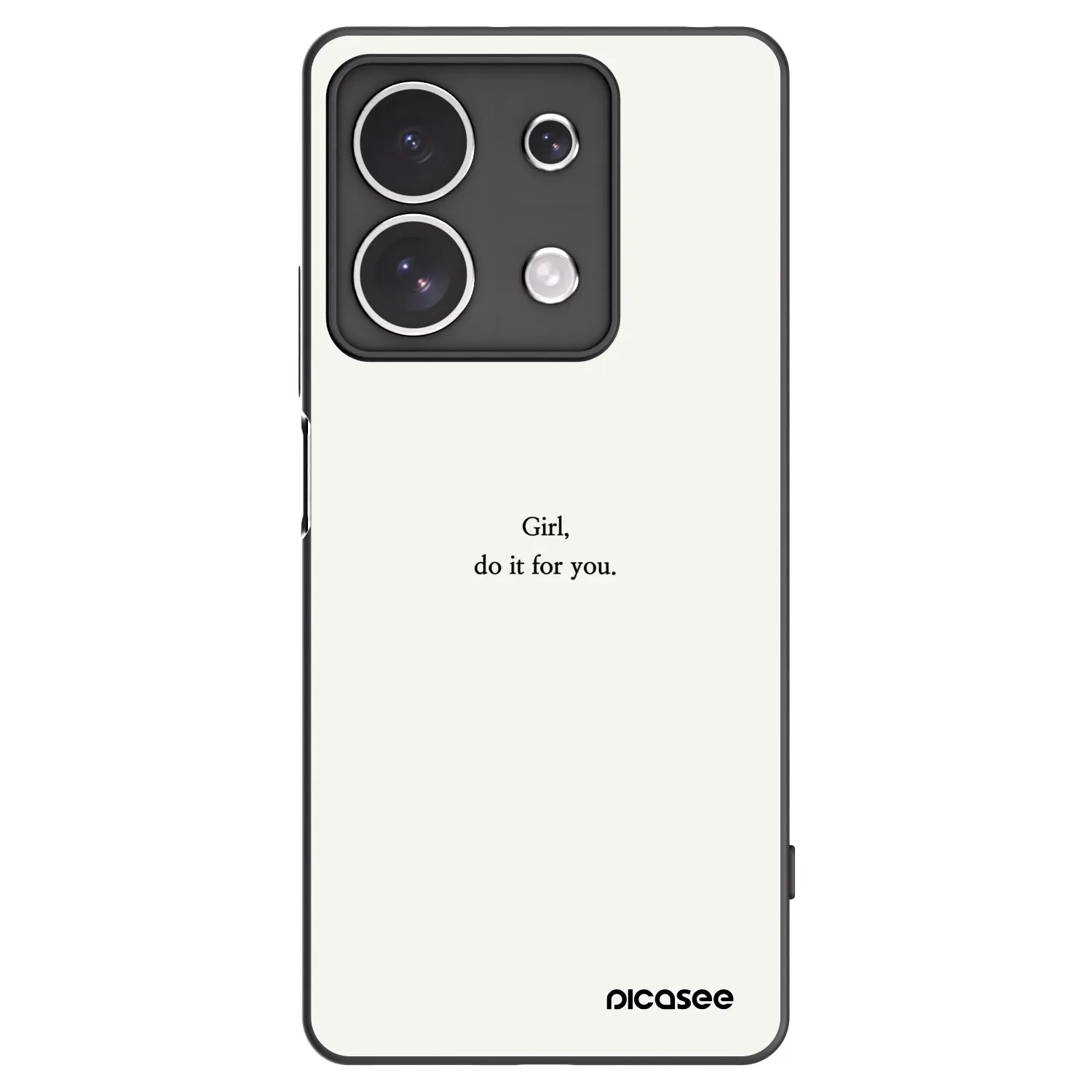 Picasee silikonski črni ovitek za Xiaomi Redmi Note 13 4G - Girl, do it for you