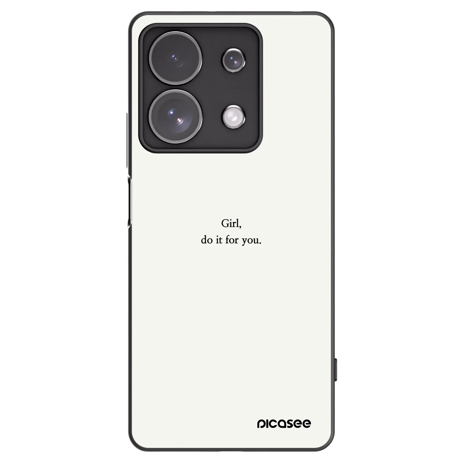 Picasee silikonski črni ovitek za Xiaomi Redmi Note 13 Pro 4G - Girl, do it for you