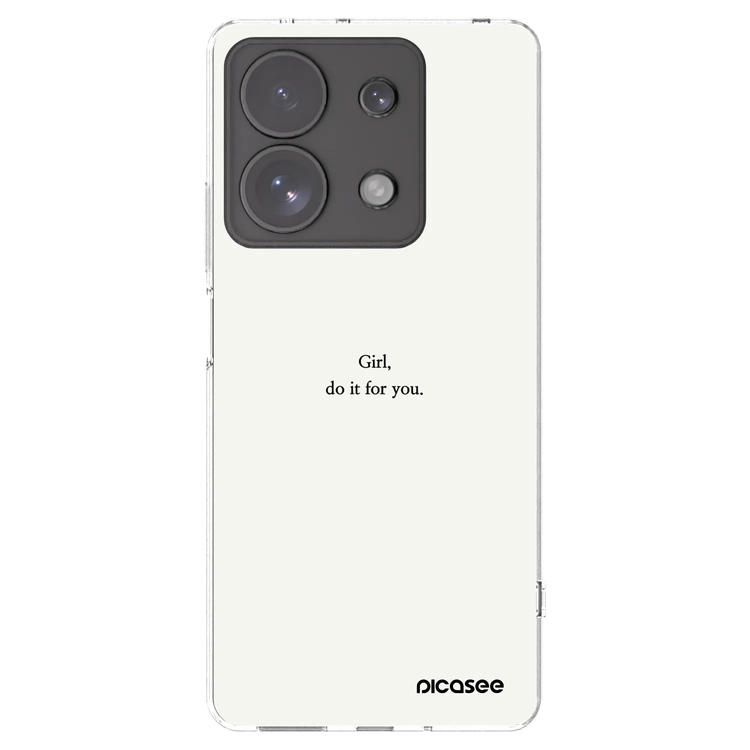 Picasee silikonski prozorni ovitek za Xiaomi Redmi Note 13 Pro 4G - Girl, do it for you