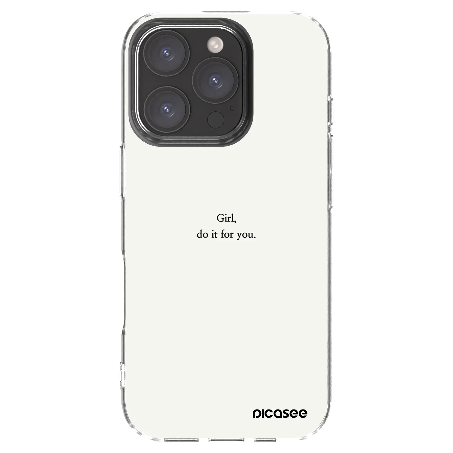 Picasee silikonski prozorni ovitek za Apple iPhone 16 Pro - Girl, do it for you