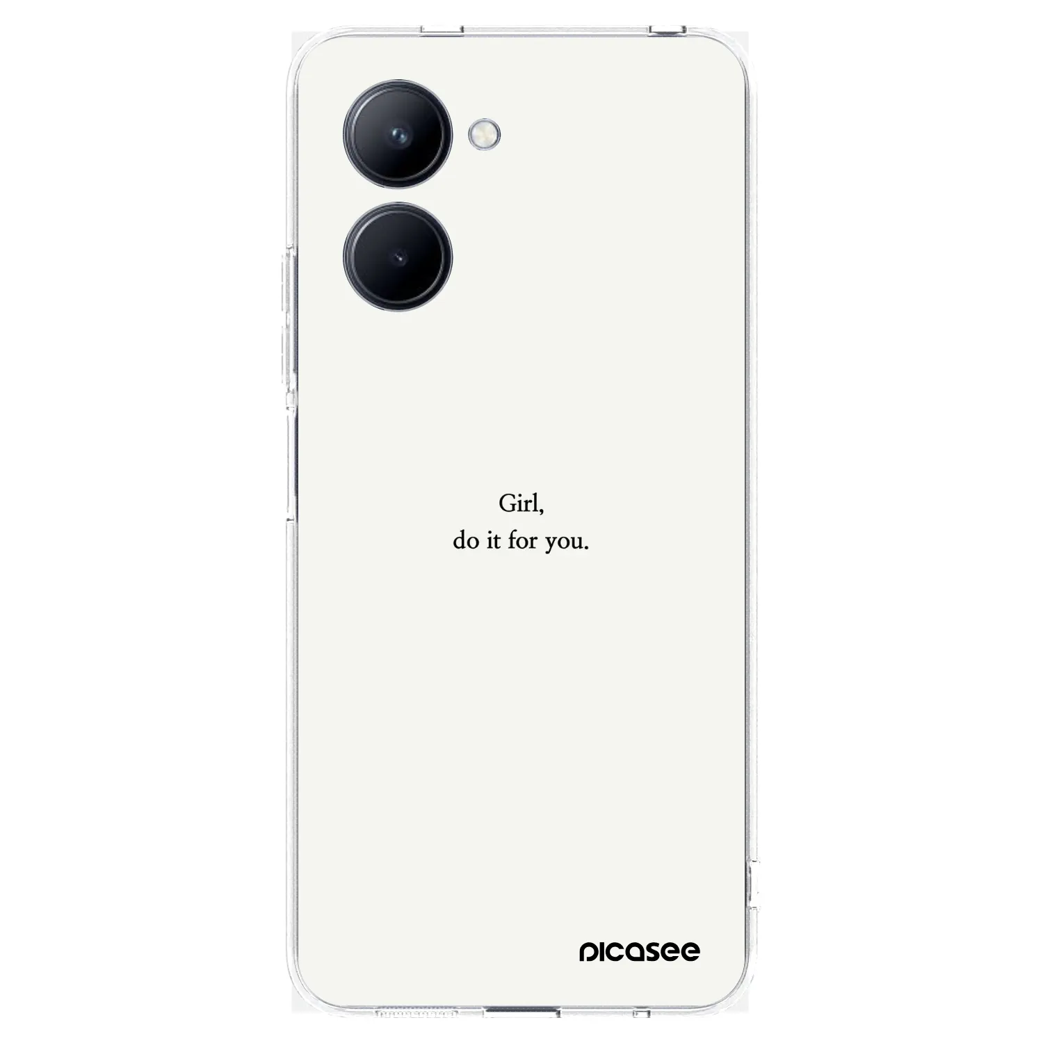Picasee silikonski prozorni ovitek za Realme C33 (2023) - Girl, do it for you