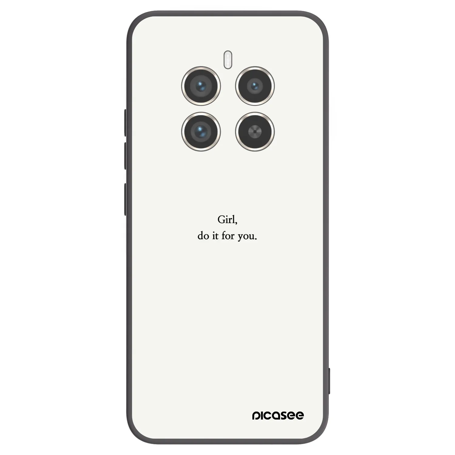 Picasee silikonski črni ovitek za Realme 12 Pro 5G - Girl, do it for you