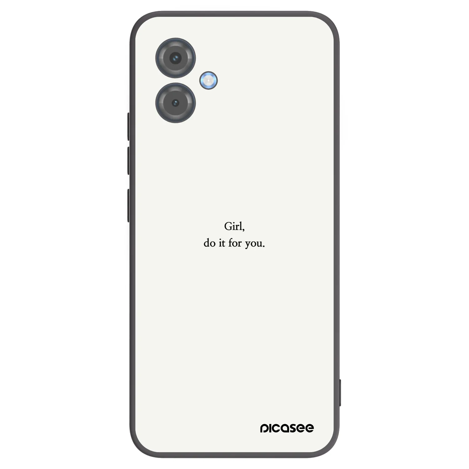 Picasee silikonski črni ovitek za Motorola Moto G14 - Girl, do it for you