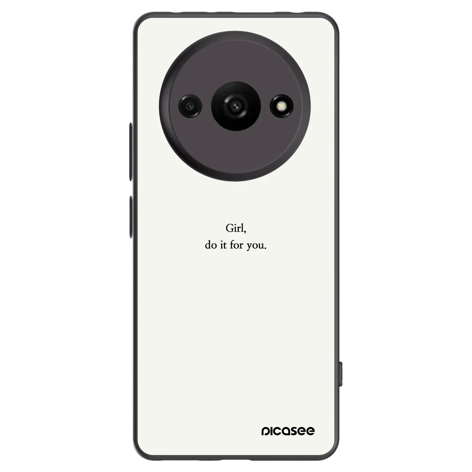 Picasee silikonski črni ovitek za Xiaomi Redmi A3 - Girl, do it for you