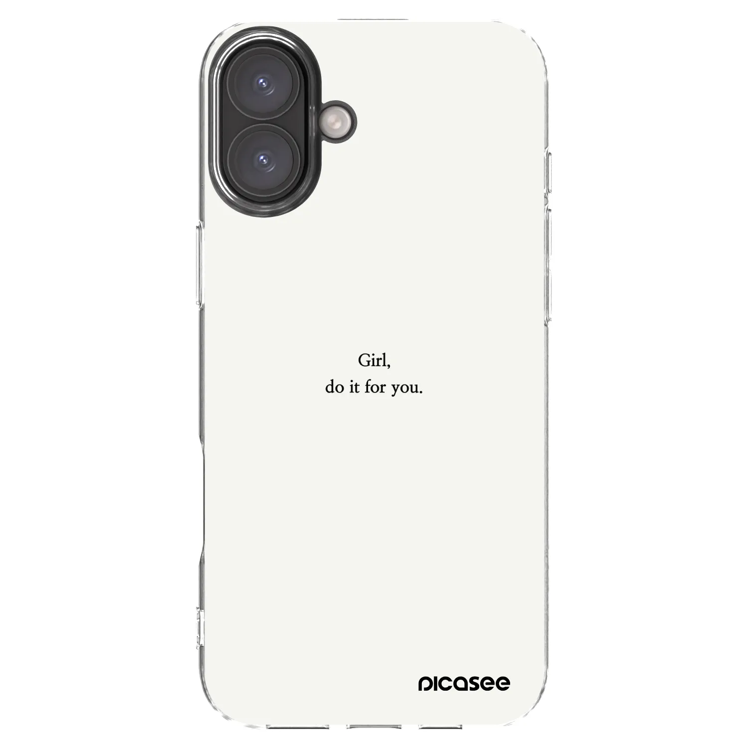 Picasee silikonski prozorni ovitek za Apple iPhone 16 Plus - Girl, do it for you