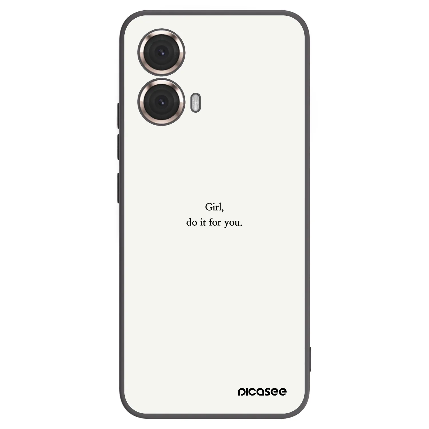 Picasee silikonski črni ovitek za Motorola Moto G85 - Girl, do it for you