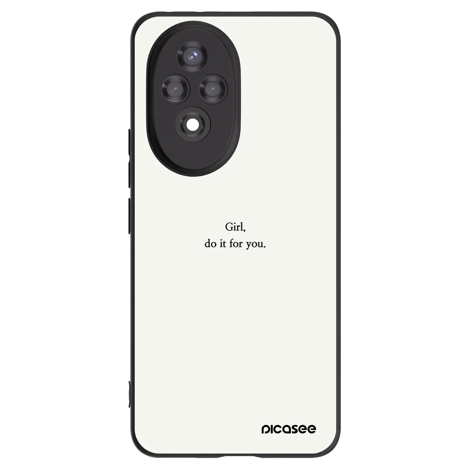 Picasee silikonski črni ovitek za Honor 200 Pro 5G - Girl, do it for you