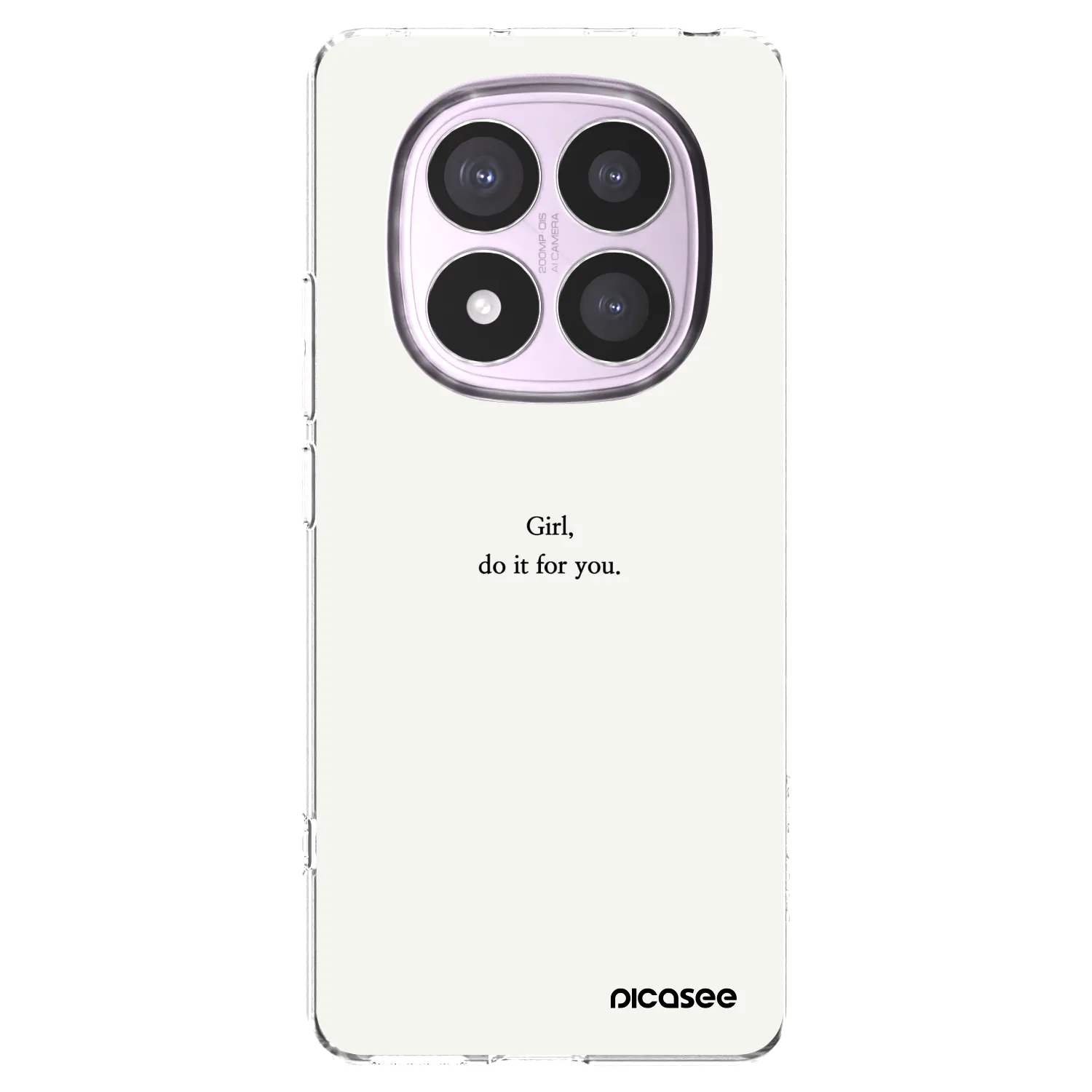 Picasee silikonski prozorni ovitek za Xiaomi Redmi Note 14 Pro 5G - Girl, do it for you