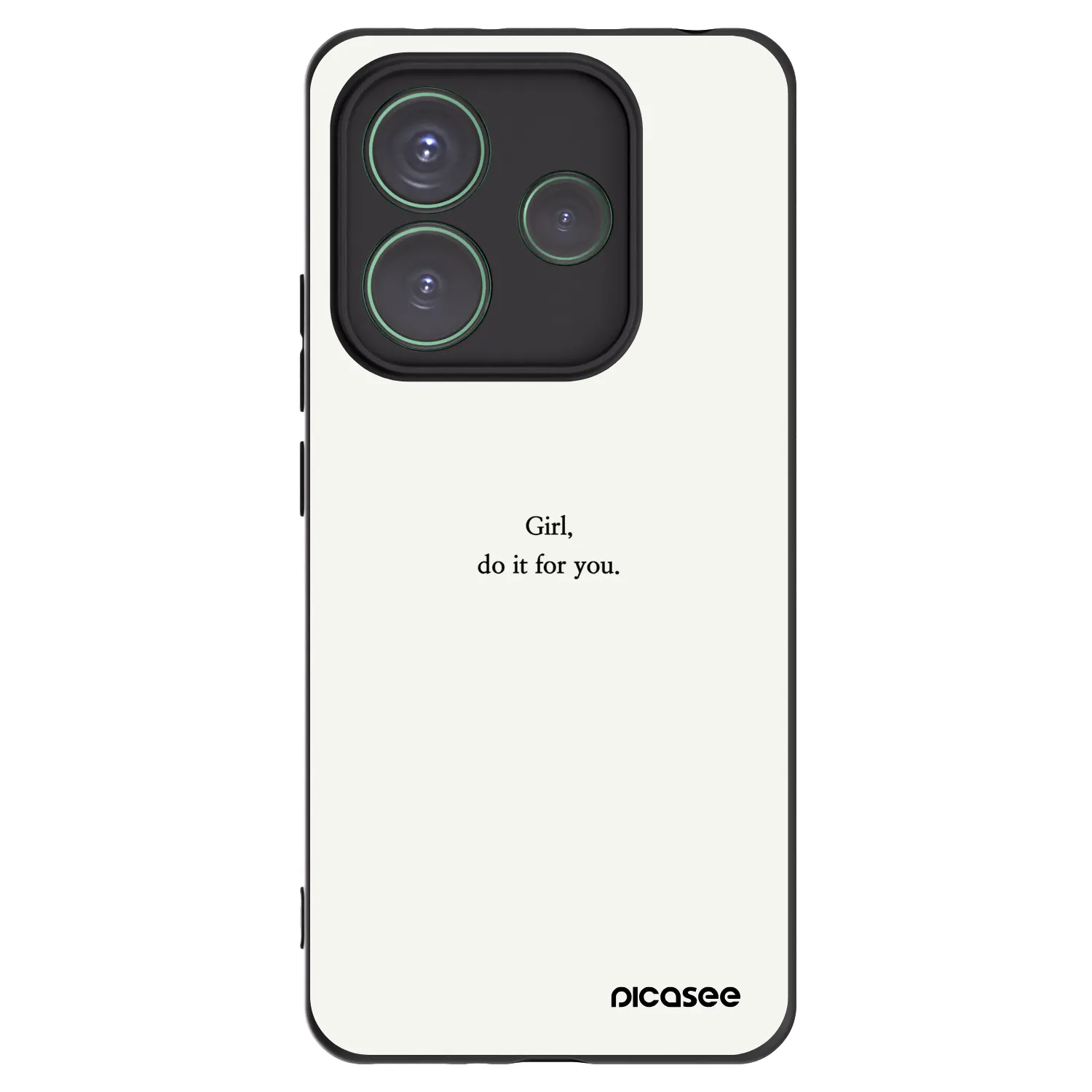 Picasee silikonski črni ovitek za Xiaomi Redmi Note 14 5G - Girl, do it for you
