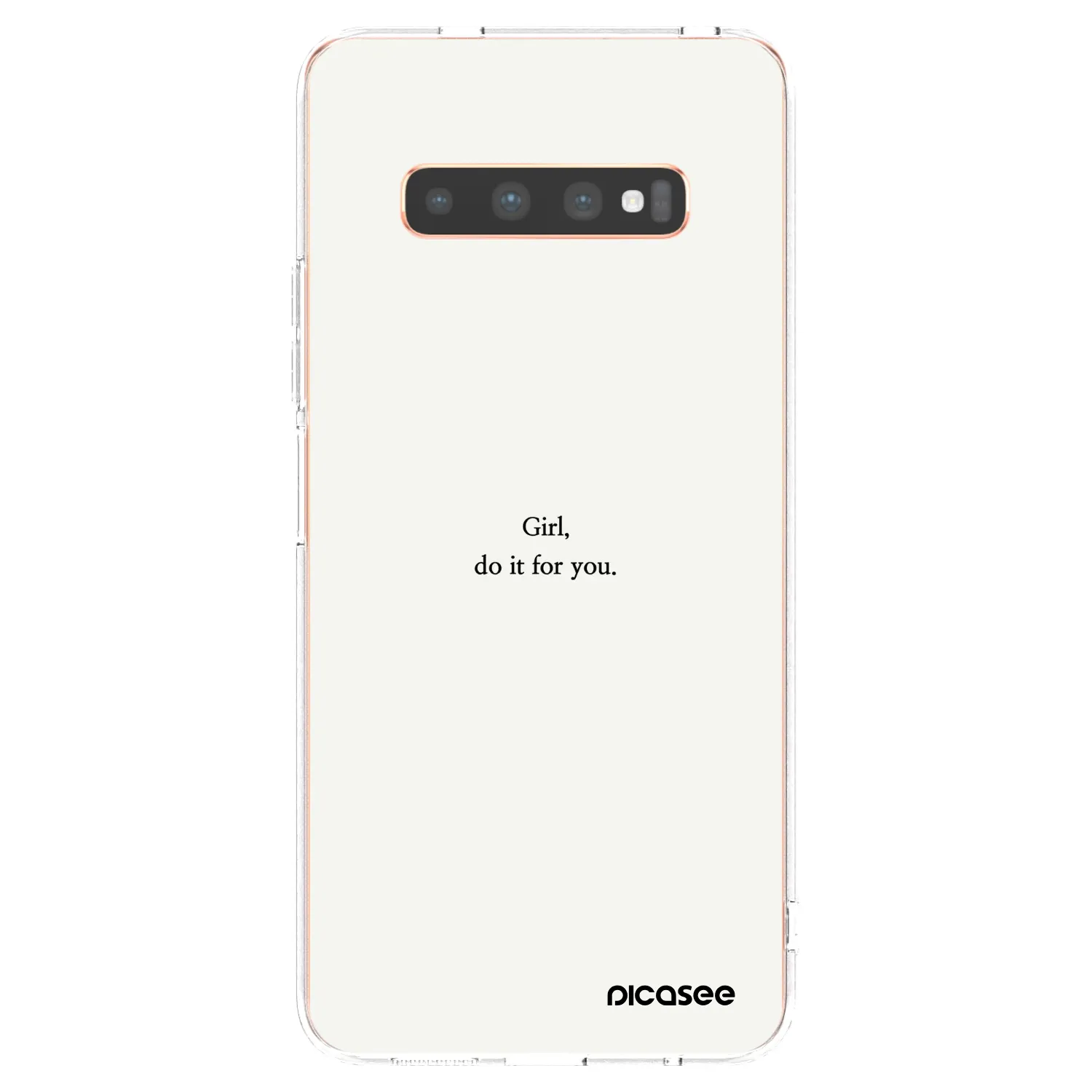 Picasee silikonski prozorni ovitek za Samsung Galaxy S10 Plus G975 - Girl, do it for you