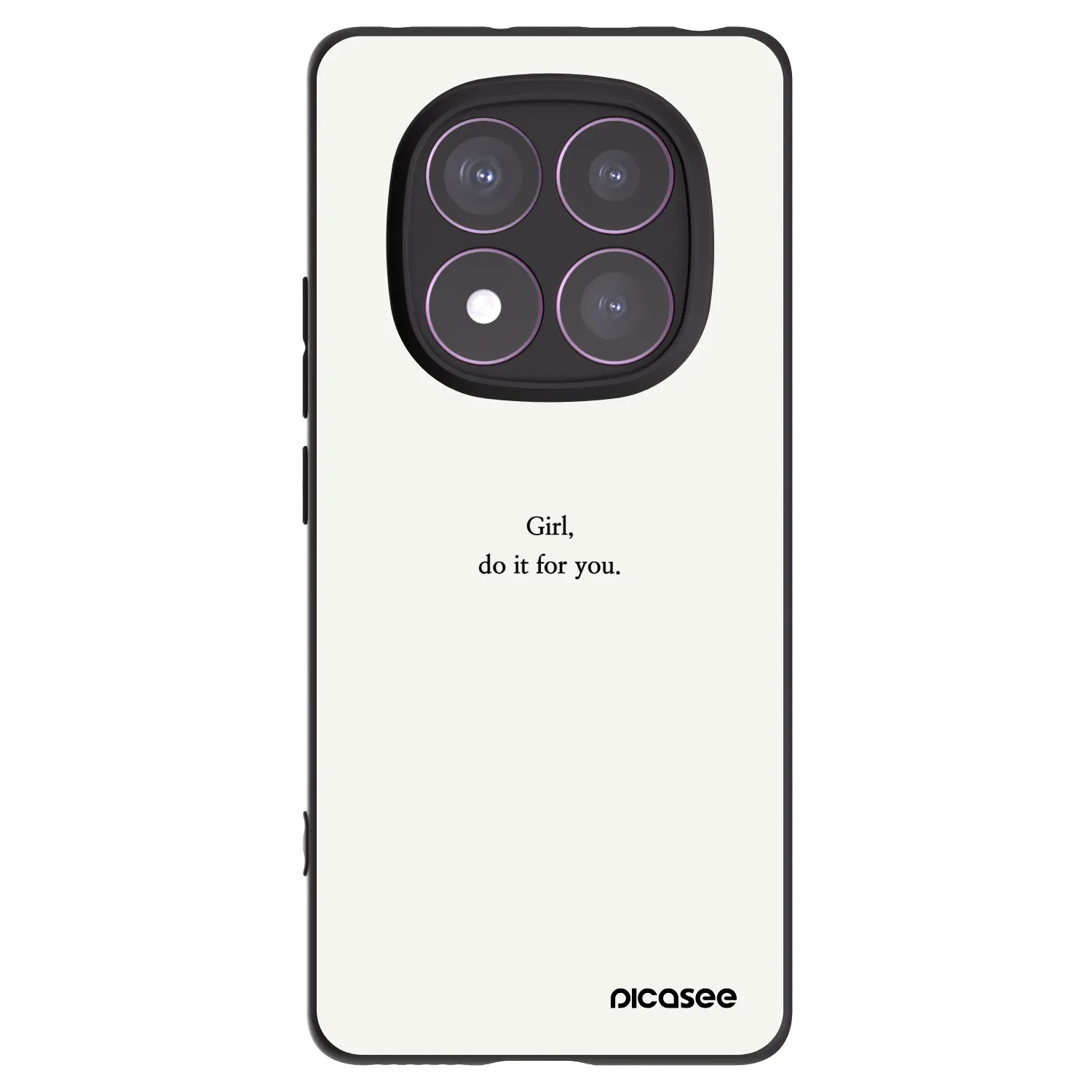 Picasee silikonski črni ovitek za Xiaomi Redmi Note 14 Pro 4G - Girl, do it for you