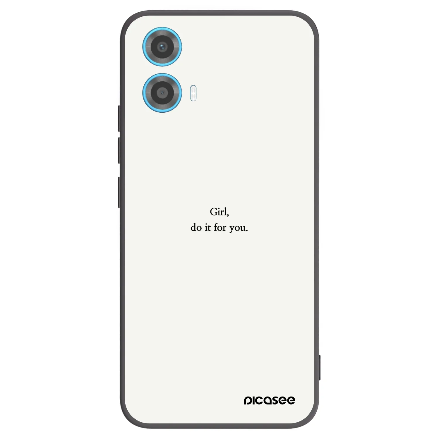 Picasee silikonski črni ovitek za Motorola Moto G34 5G - Girl, do it for you