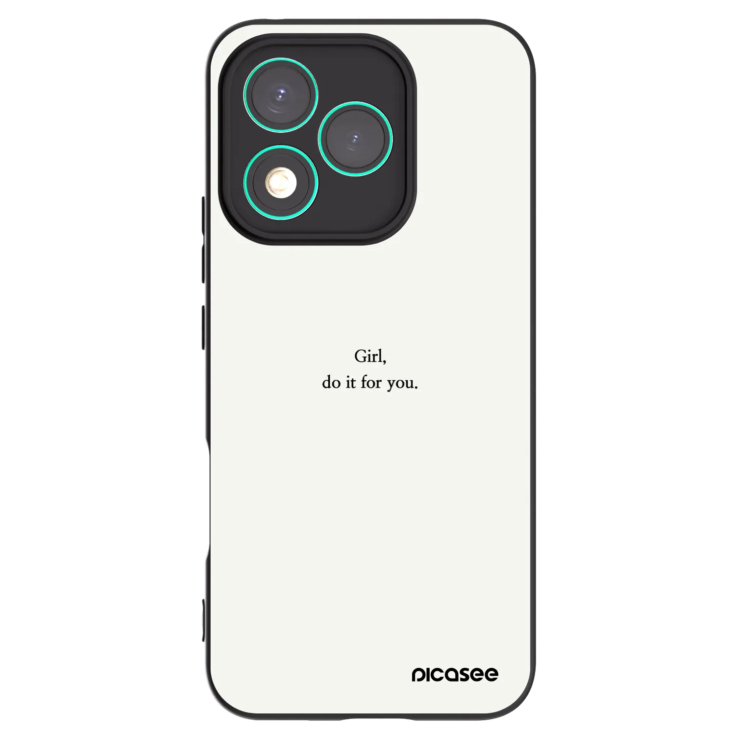 Picasee silikonski črni ovitek za Honor 400 Lite 5G - Girl, do it for you