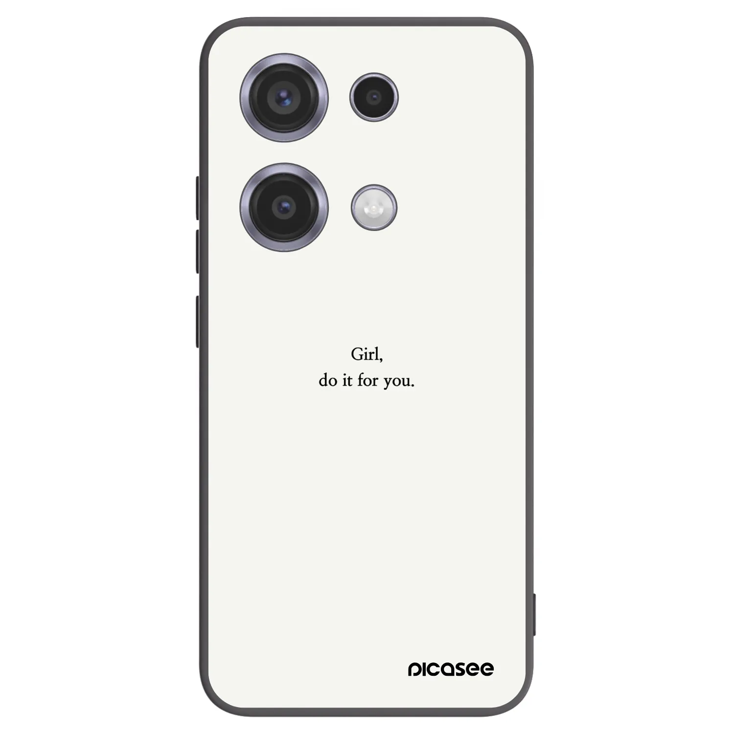 Picasee silikonski črni ovitek za Xiaomi Redmi Note 14S - Girl, do it for you
