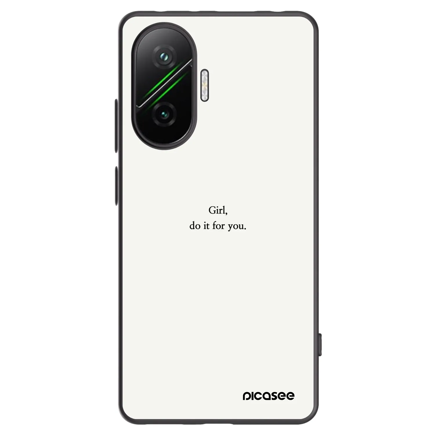 Picasee silikonski črni ovitek za Xiaomi Poco F7 5G - Girl, do it for you