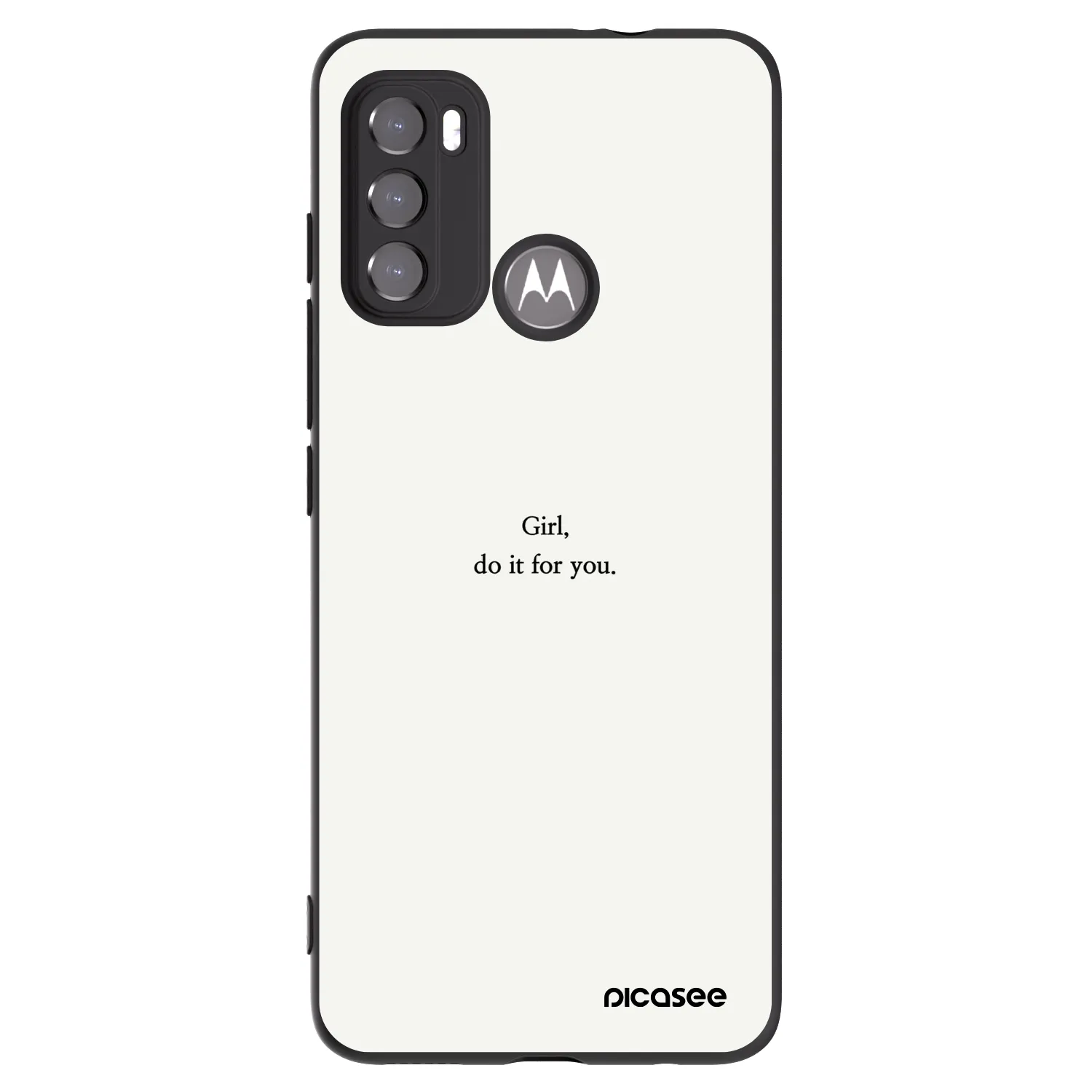 Picasee silikonski črni ovitek za Motorola Edge 60 5G - Girl, do it for you