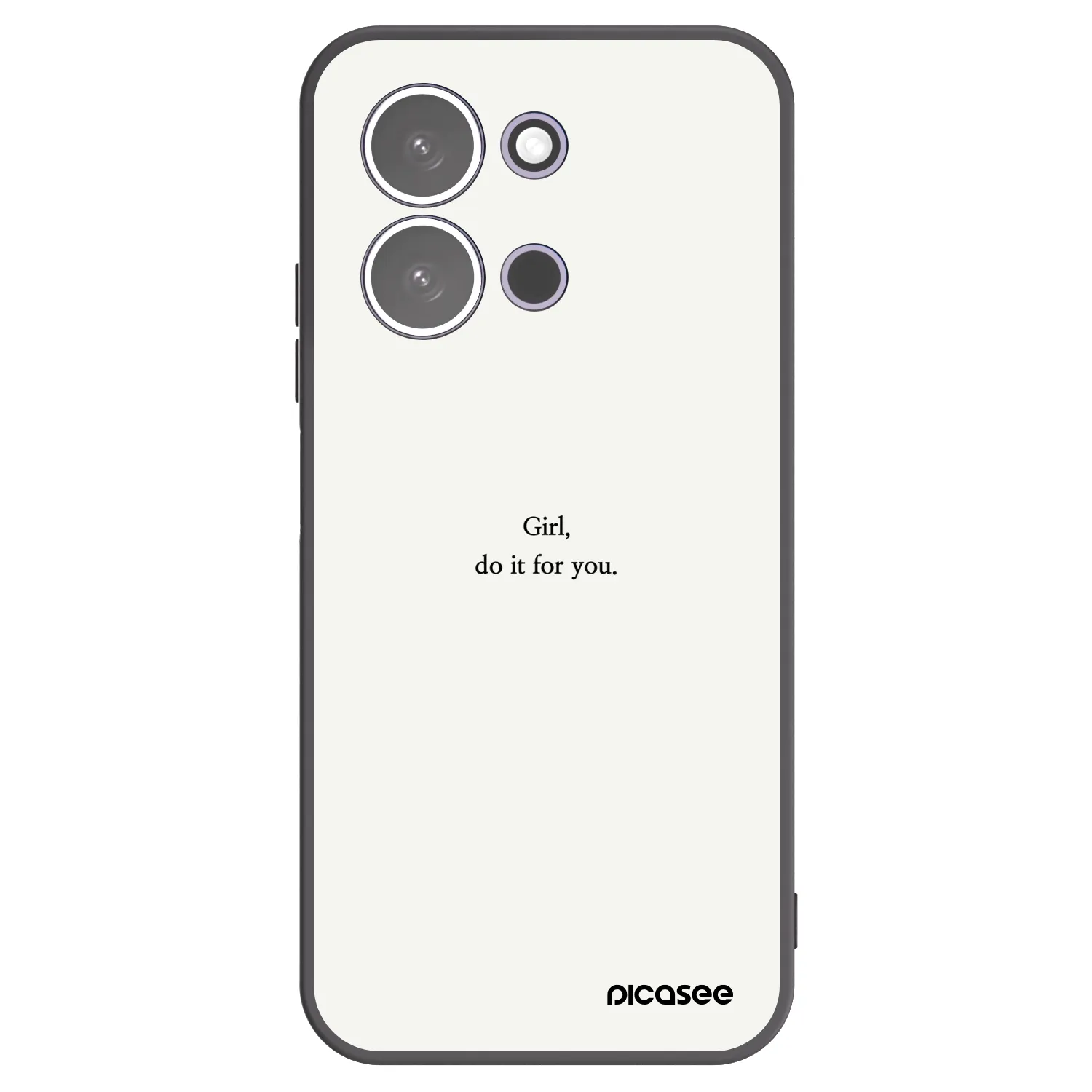 Picasee silikonski črni ovitek za Xiaomi Redmi 15C 5G - Girl, do it for you