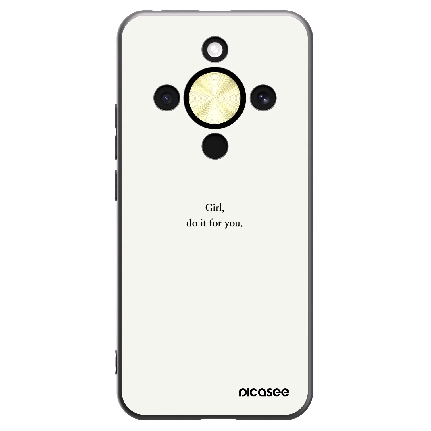 Picasee silikonski črni ovitek za Honor Magic8 Lite 5G - Girl, do it for you