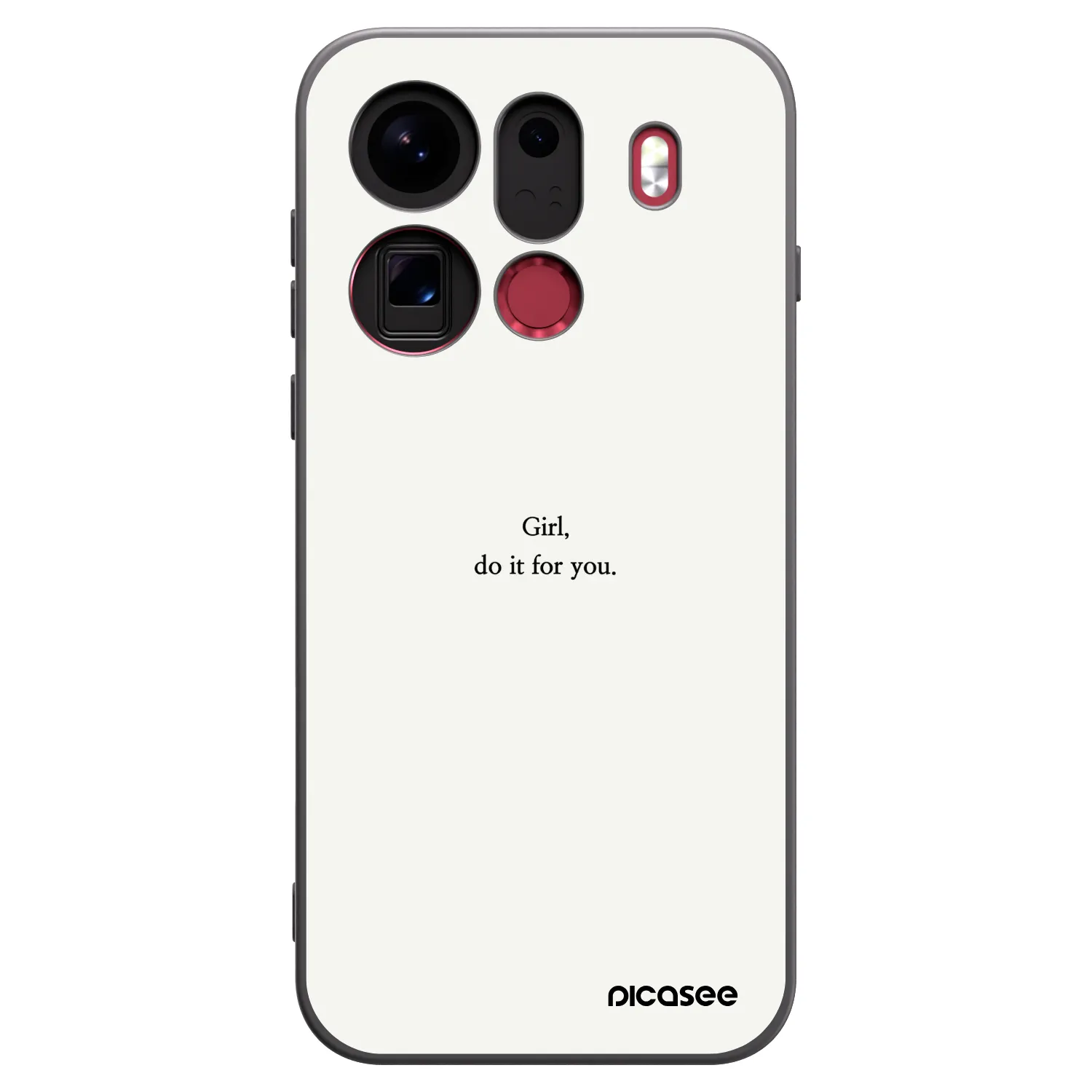 Picasee silikonski črni ovitek za OPPO Find X9 Pro - Girl, do it for you