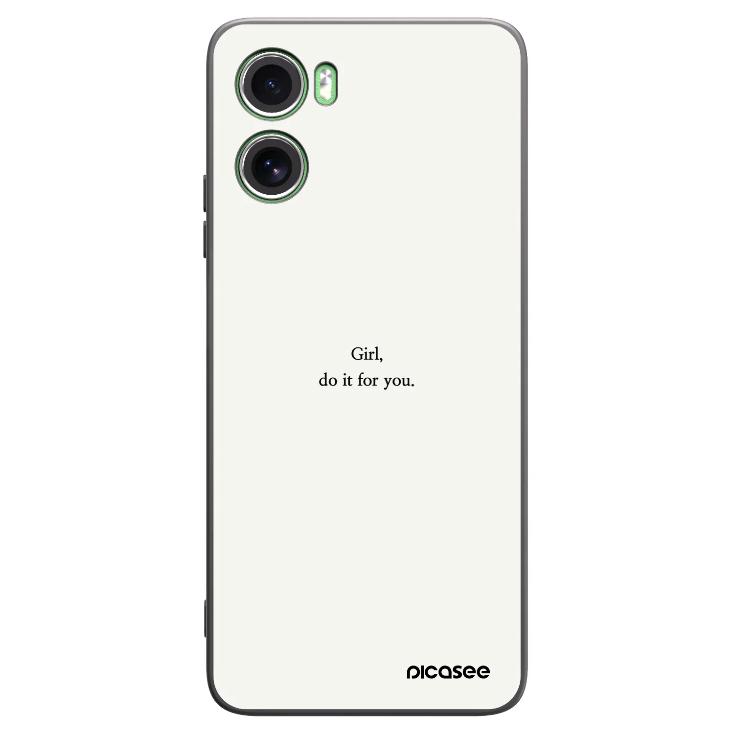 Picasee silikonski črni ovitek za Motorola Moto G06 - Girl, do it for you