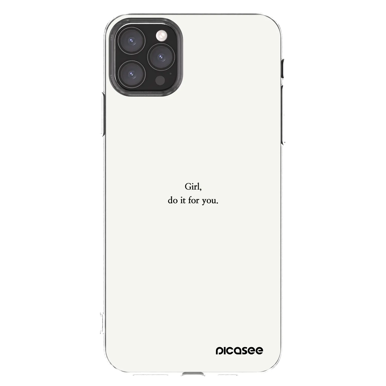 Picasee silikonski prozorni ovitek za Apple iPhone 11 Pro Max - Girl, do it for you
