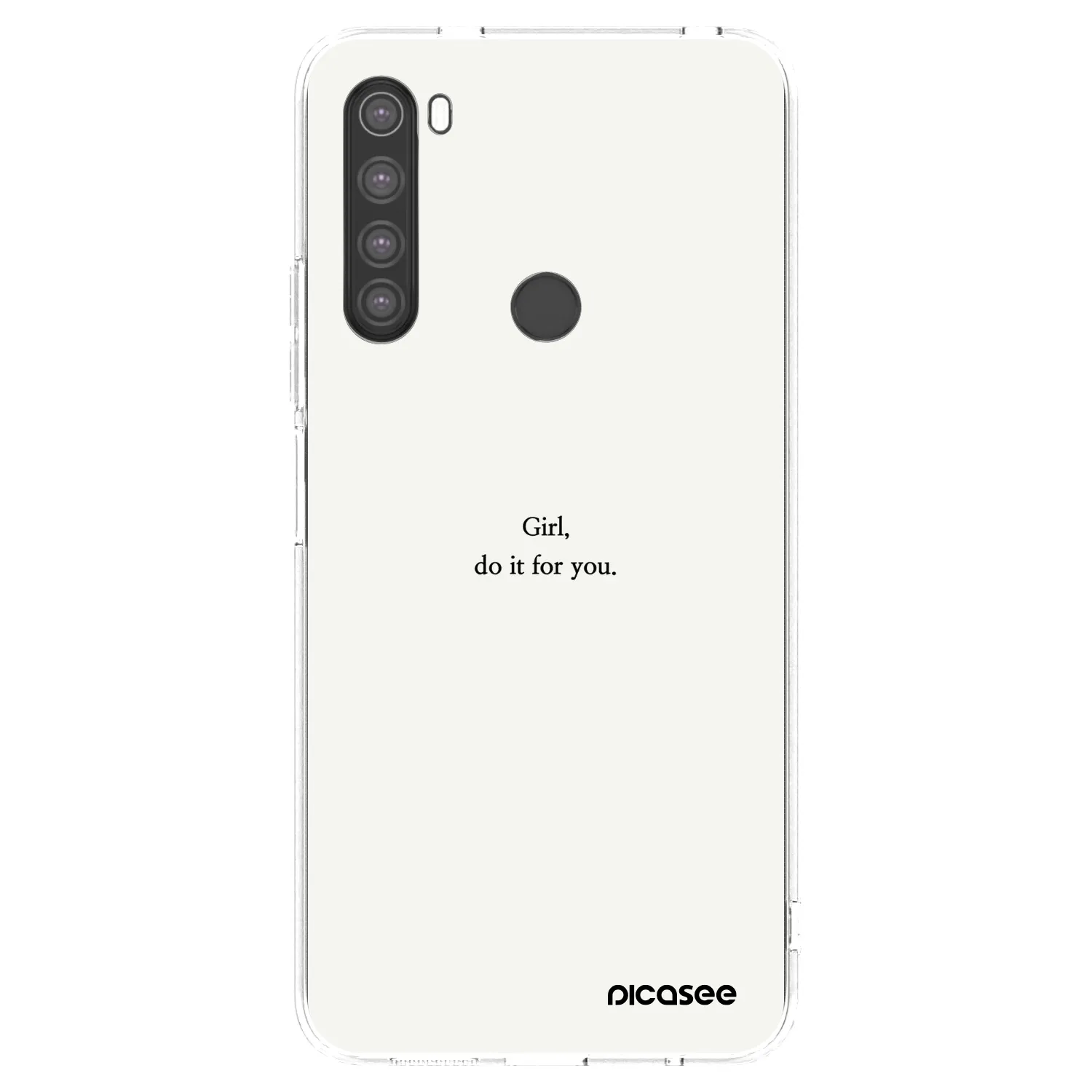 Picasee silikonski prozorni ovitek za Xiaomi Redmi Note 8 - Girl, do it for you