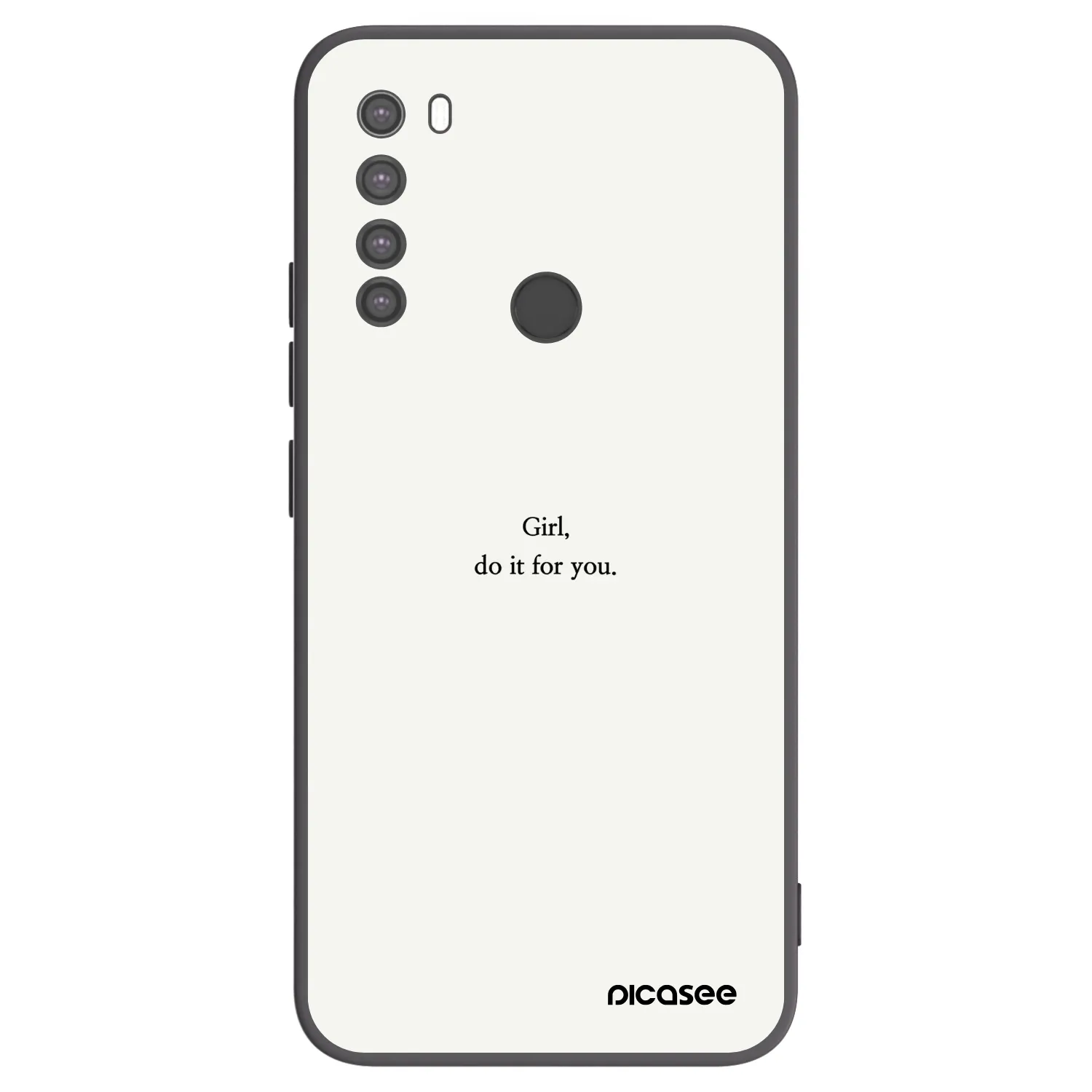 Picasee silikonski črni ovitek za Xiaomi Redmi Note 8 - Girl, do it for you