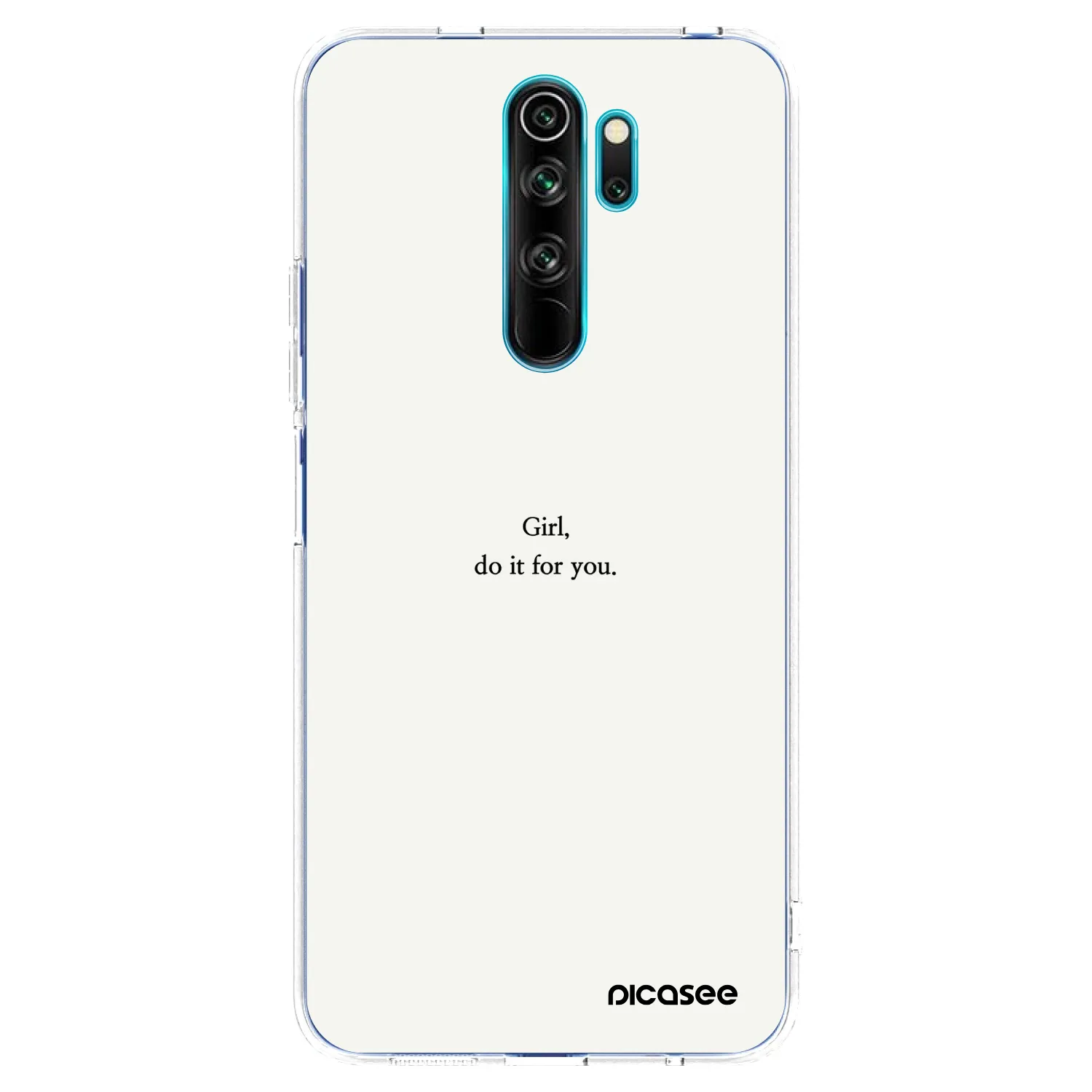 Picasee silikonski prozorni ovitek za Xiaomi Redmi Note 8 Pro - Girl, do it for you