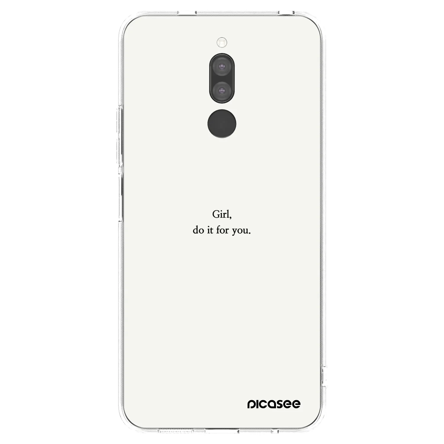 Picasee silikonski prozorni ovitek za Xiaomi Redmi 8 - Girl, do it for you