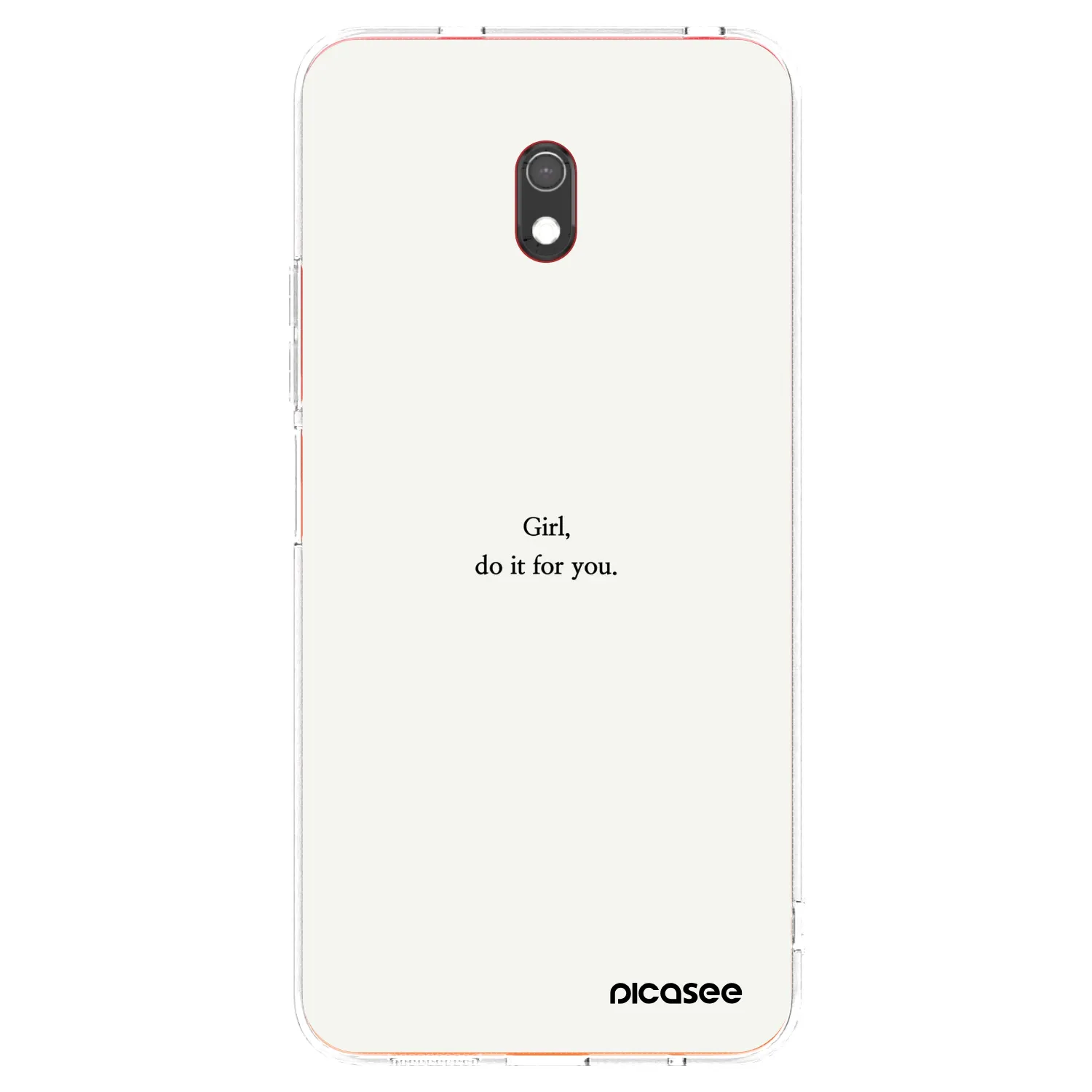 Picasee silikonski prozorni ovitek za Xiaomi Redmi 8A - Girl, do it for you