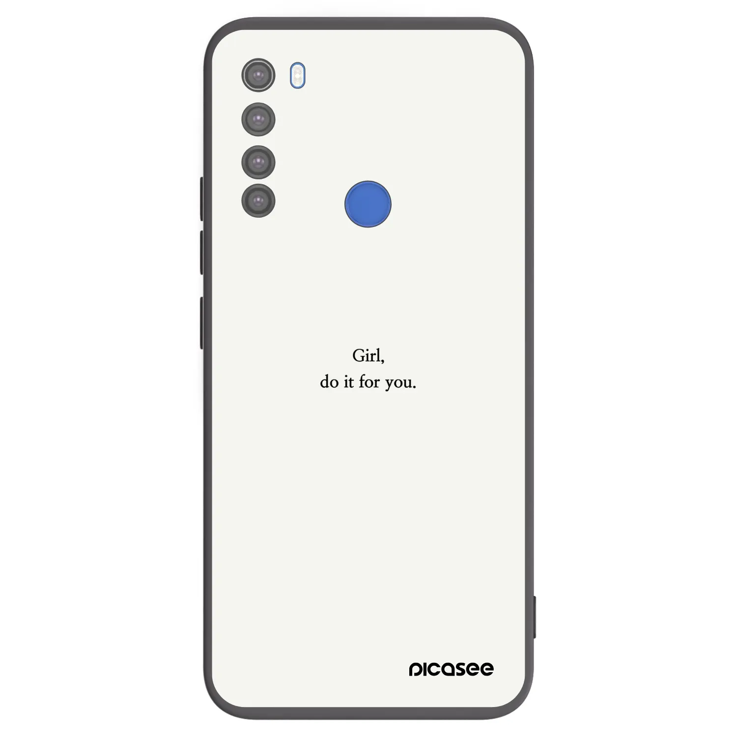 Picasee silikonski črni ovitek za Xiaomi Redmi Note 8T - Girl, do it for you