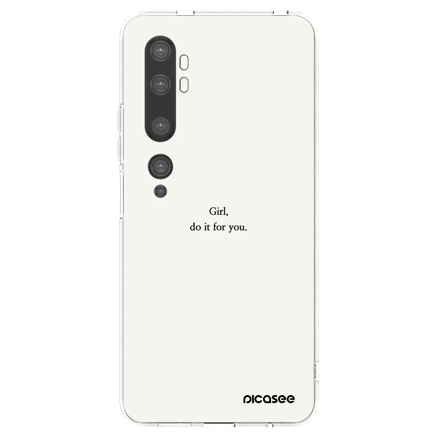 Picasee silikonski prozorni ovitek za Xiaomi Mi Note 10 (Pro) - Girl, do it for you