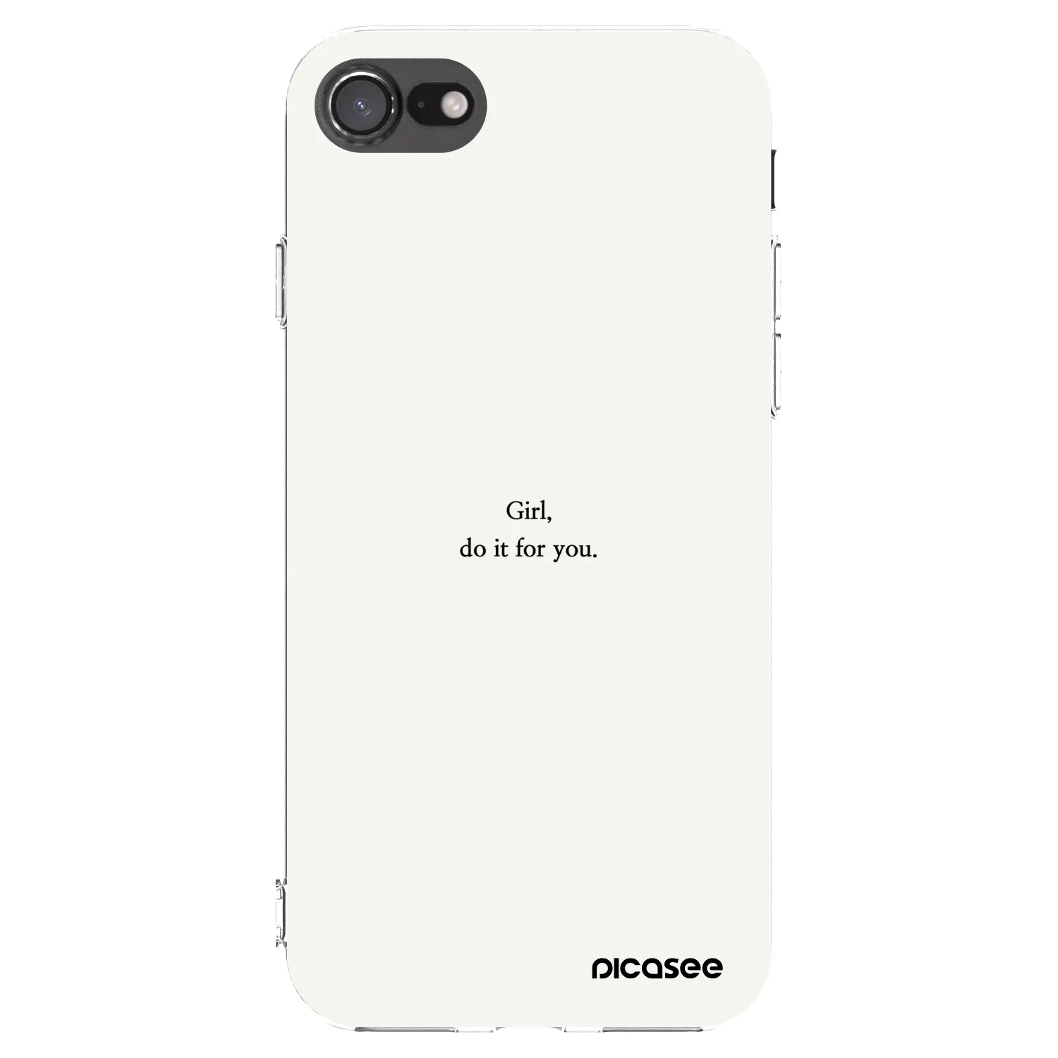 Picasee silikonski prozorni ovitek za Apple iPhone SE 2020 - Girl, do it for you