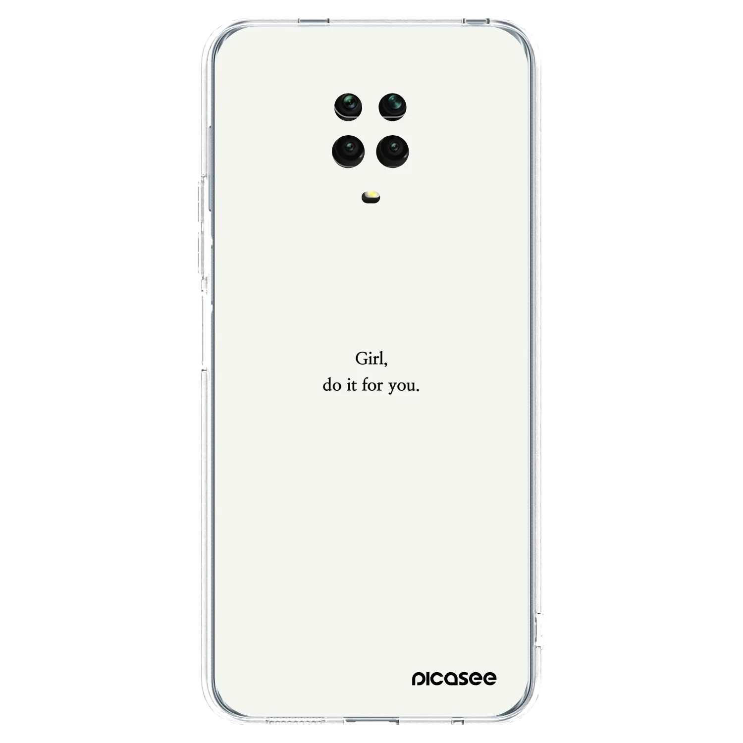 Picasee silikonski prozorni ovitek za Xiaomi Redmi Note 9 Pro - Girl, do it for you