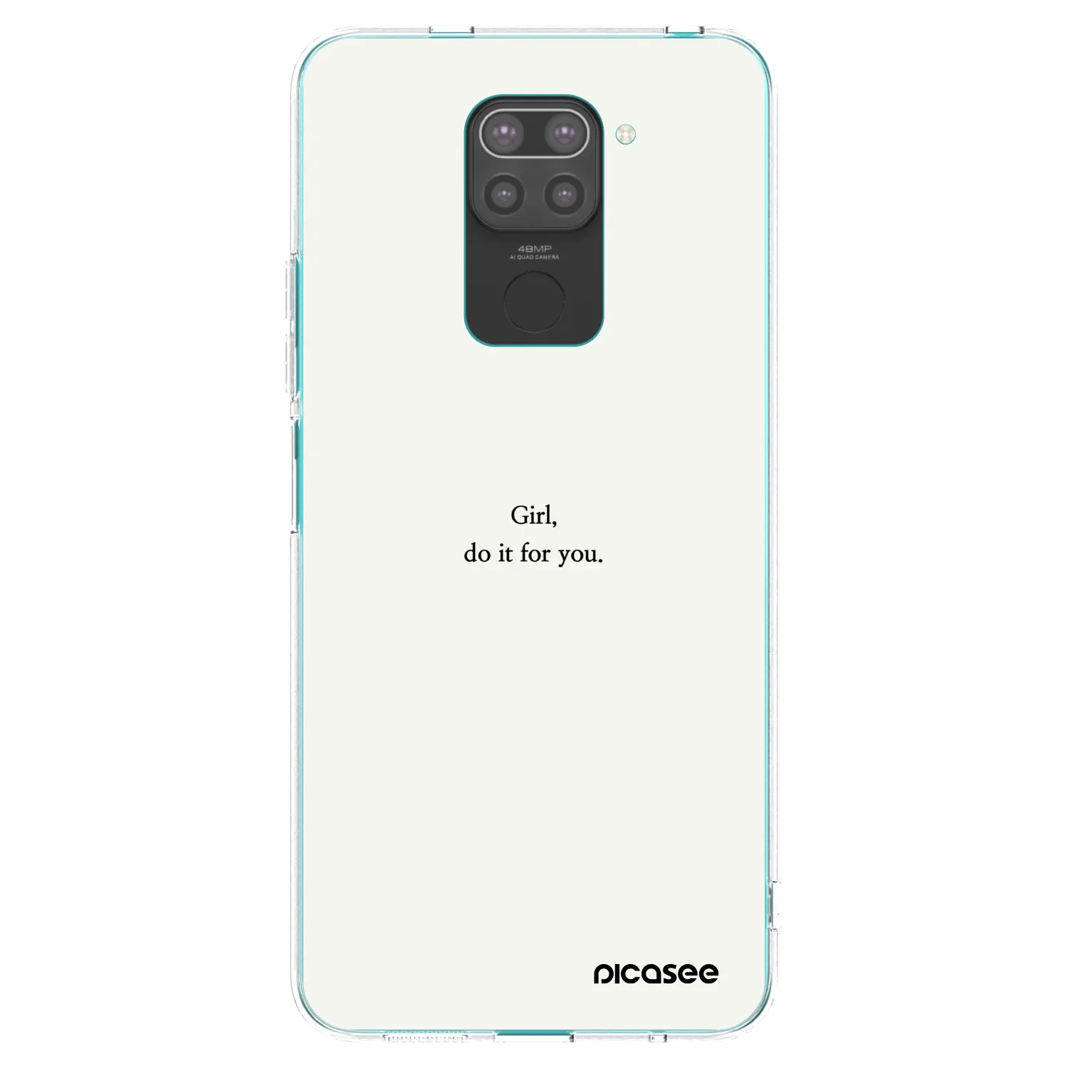 Picasee silikonski črni ovitek za Xiaomi Redmi Note 9 - Girl, do it for you