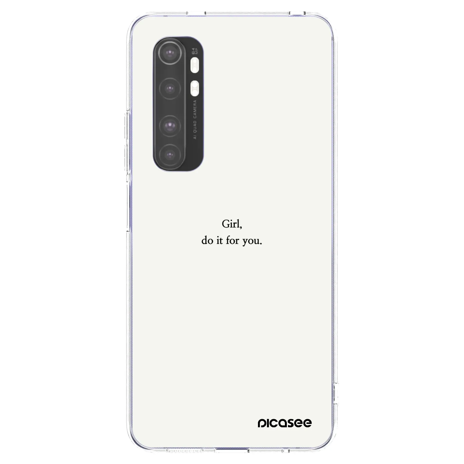 Picasee silikonski prozorni ovitek za Xiaomi Mi Note 10 Lite - Girl, do it for you