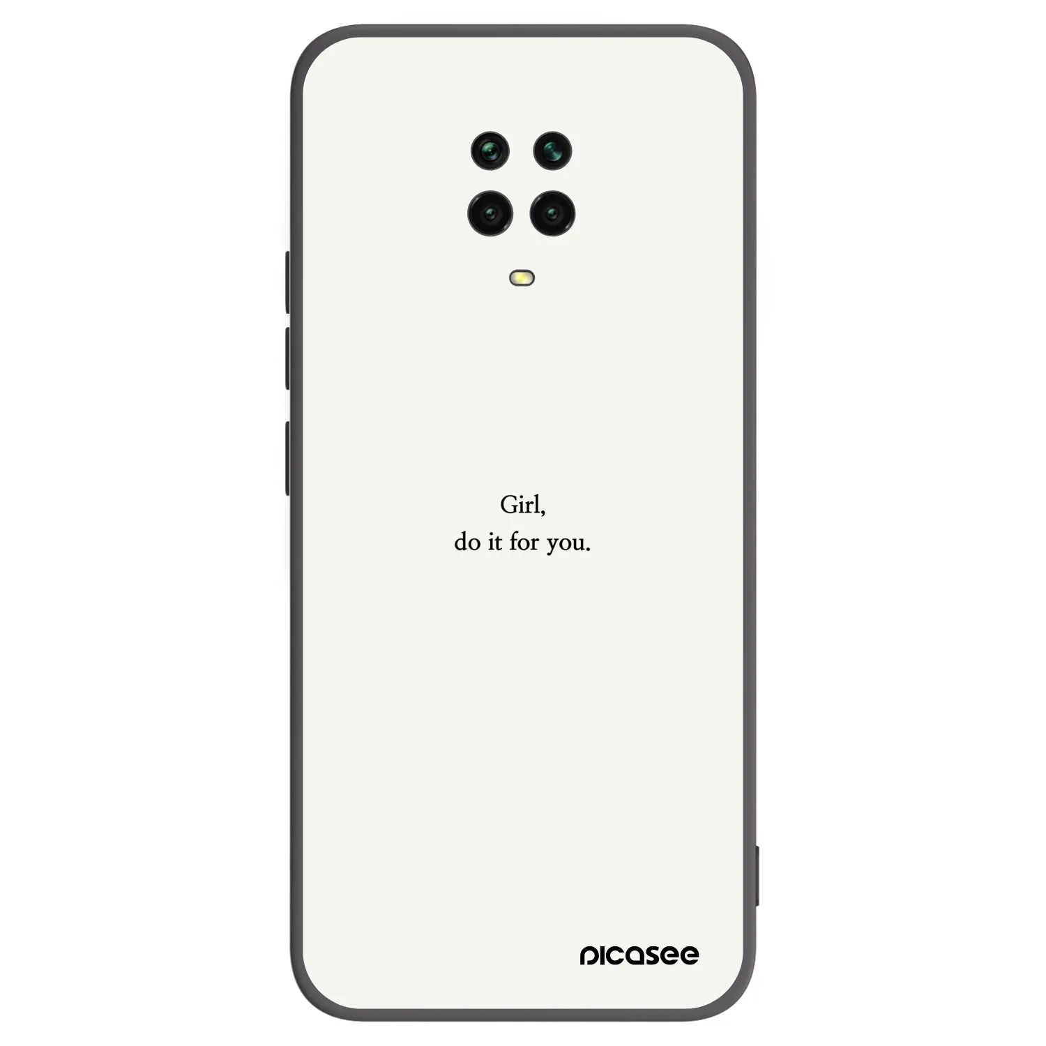 Picasee silikonski črni ovitek za Xiaomi Redmi Note 9S - Girl, do it for you