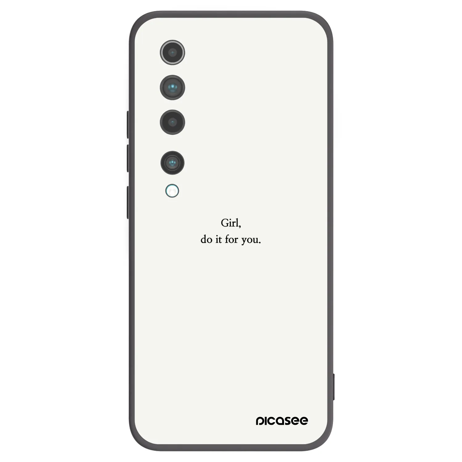 Picasee silikonski črni ovitek za Xiaomi Mi 10 - Girl, do it for you