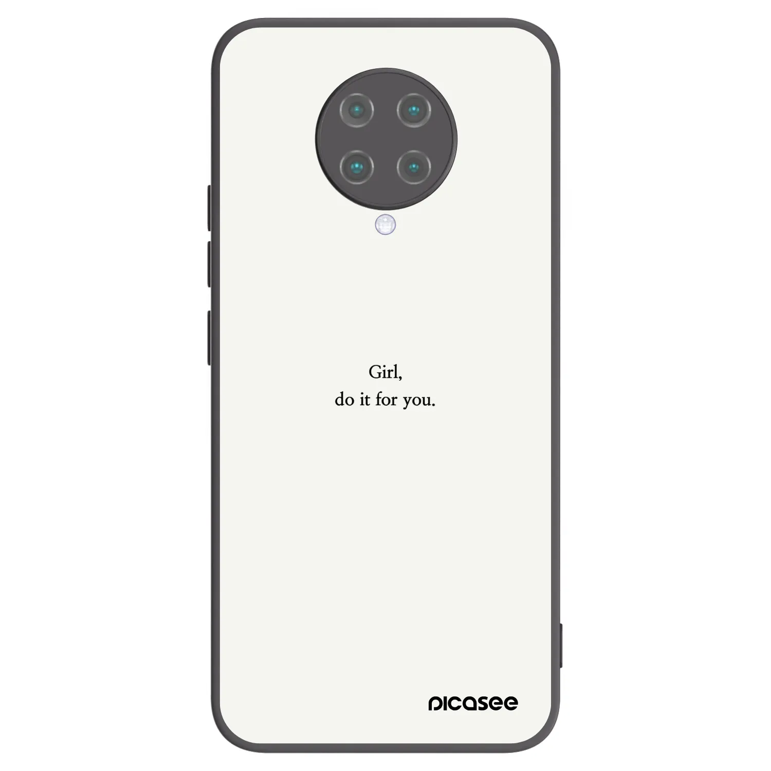 Picasee silikonski črni ovitek za Xiaomi Poco F2 Pro - Girl, do it for you