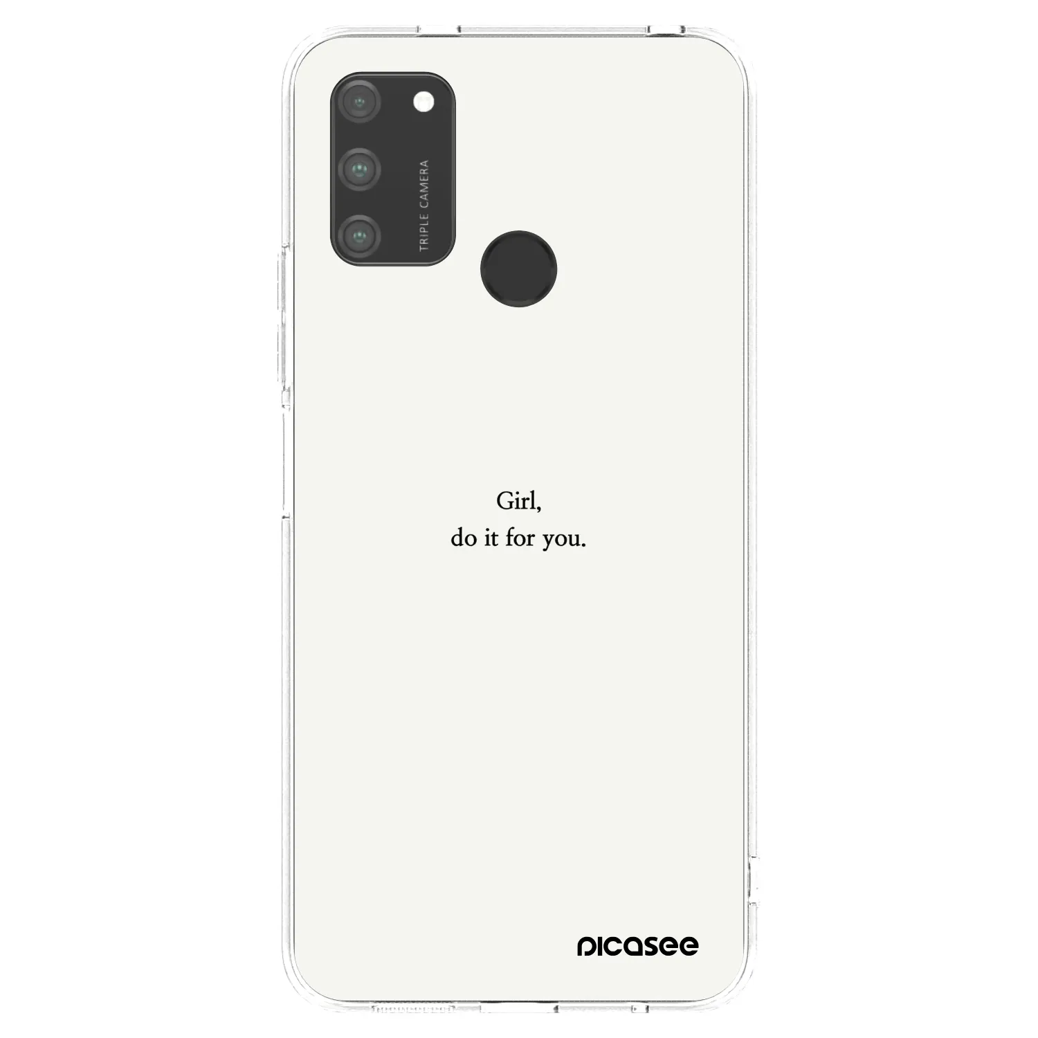 Picasee silikonski prozorni ovitek za Honor 9A - Girl, do it for you