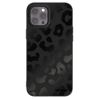 Picasee silikonski črni ovitek za Apple iPhone 12 Pro Max - Midnight Leopard