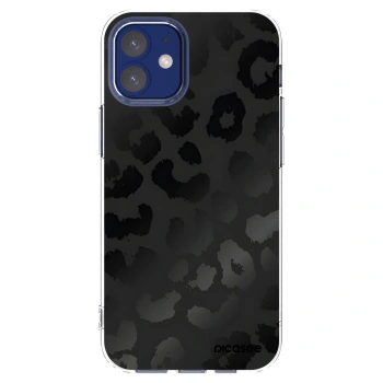 Picasee silikonski prozorni ovitek za Apple iPhone 12 mini - Midnight Leopard