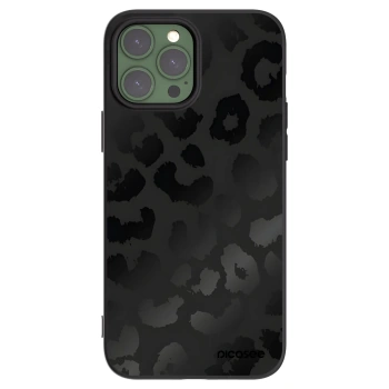 Picasee silikonski črni ovitek za Apple iPhone 13 Pro Max - Midnight Leopard