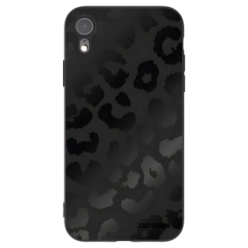 Picasee silikonski črni ovitek za Apple iPhone XR - Midnight Leopard