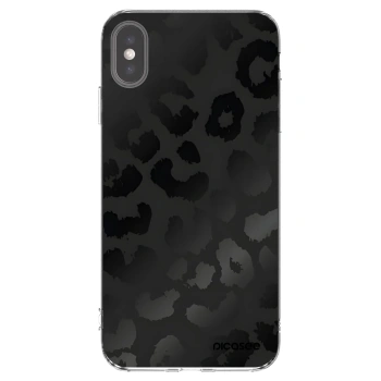 Picasee silikonski prozorni ovitek za Apple iPhone XS Max - Midnight Leopard