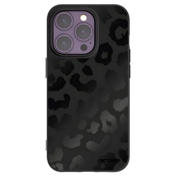 Picasee silikonski črni ovitek za Apple iPhone 14 Pro - Midnight Leopard