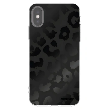 Picasee silikonski prozorni ovitek za Apple iPhone X/XS - Midnight Leopard