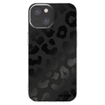 Picasee silikonski prozorni ovitek za Apple iPhone 15 - Midnight Leopard