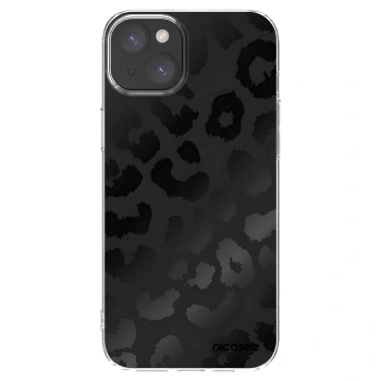 Picasee silikonski prozorni ovitek za Apple iPhone 15 Plus - Midnight Leopard