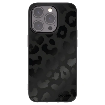 Picasee silikonski črni ovitek za Apple iPhone 15 Pro - Midnight Leopard
